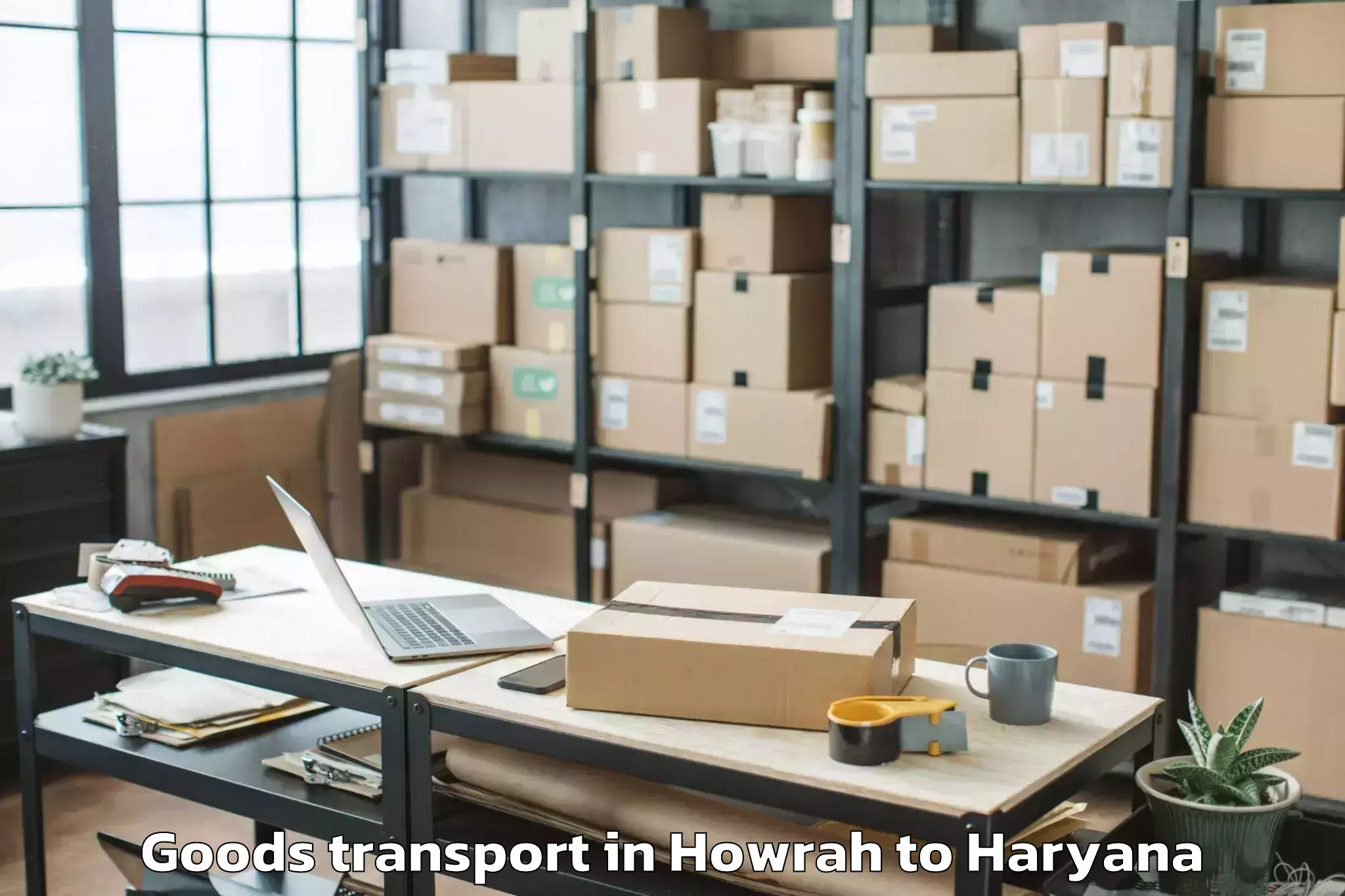 Book Howrah to Pristine Mall Faridabad Goods Transport Online